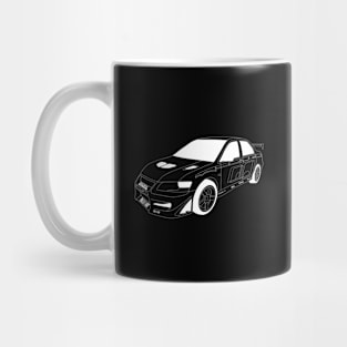 FF Lancer Evo VI White Outline Mug